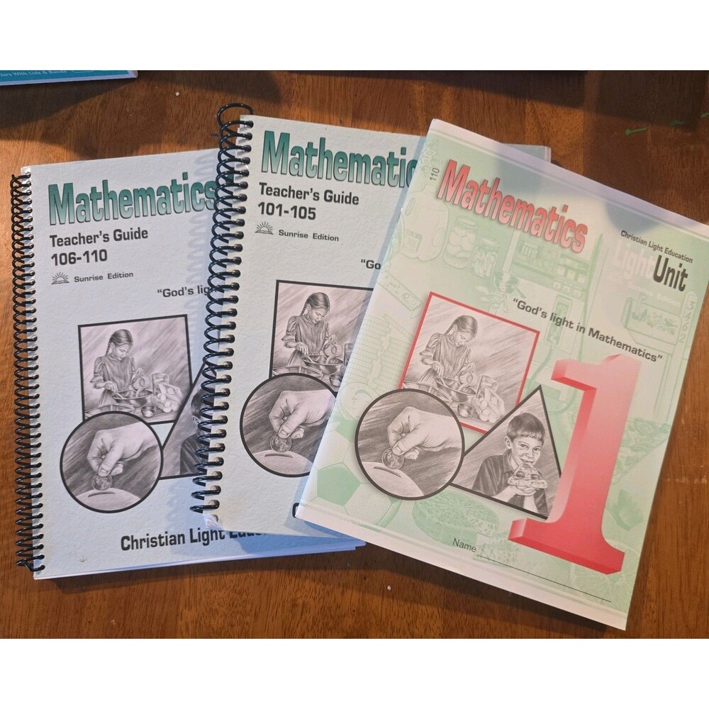 Christian Light Education Math 101 Teachers Guide 101-105 106-110 Light Unit 110